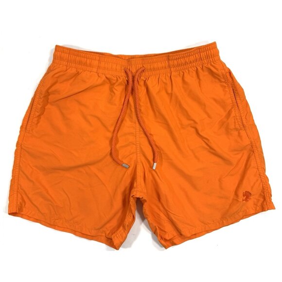 Vilebrequin Mens Swim Trunks Size XL Mesh Lined Shorts Orange - Picture 1 of 16